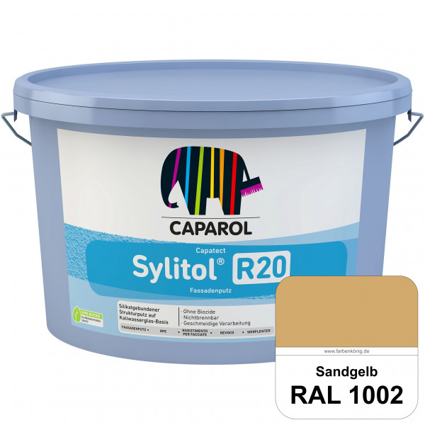 Capatect Sylitol Fassadenputz R20 (RAL 1002 Sandgelb) Silikatisch gebundener Strukturputz nach DIN E