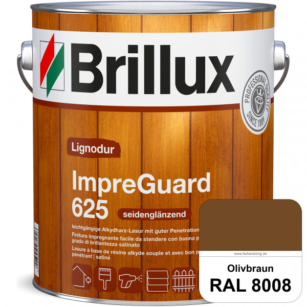 ImpraGuard 625 (RAL 8008 Olivbraun) imprägnierende Lasur (lösemittelhaltig) für allen Laub- und Nade