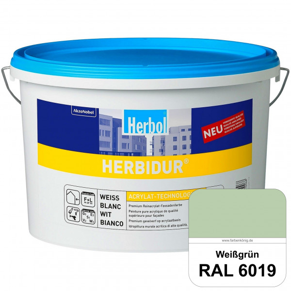 Herbidur (RAL 6019 Weißgrün) Reinacrylat-Fassadenfarbe mit Langzeitwetterschutz