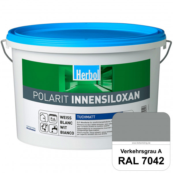 Polarit Innensiloxan (RAL 7042 Verkehrsgrau A) Die Mineralmatte mit Super-Flächenwirkung für streifl