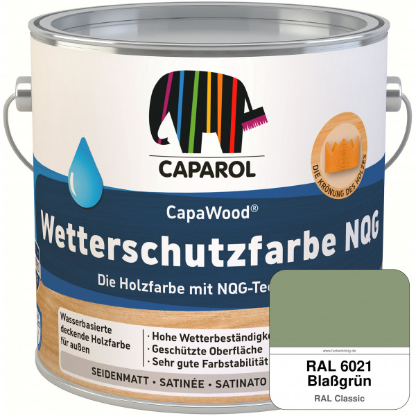 CapaWood® Wetterschutzfarbe NQG (RAL 6021 Blassgrün) - ersetzt Capadur Wetterschutzfarbe NQG