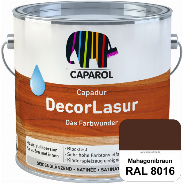 Capadur DecorLasur (RAL 8016 Mahagonibraun) Gestaltung & Schutz von maßhaltigen Holzbauteilen wie Fe