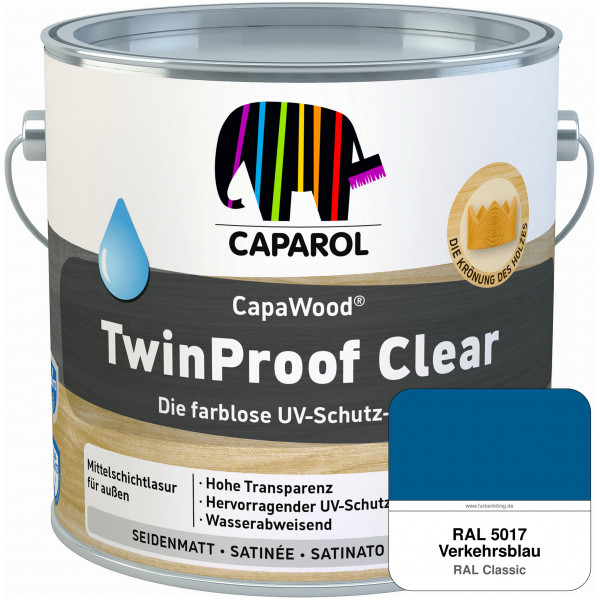 CapaWood® TwinProof Clear (RAL 5017 Verkehrsblau) - ersetzt Capadur TwinProof