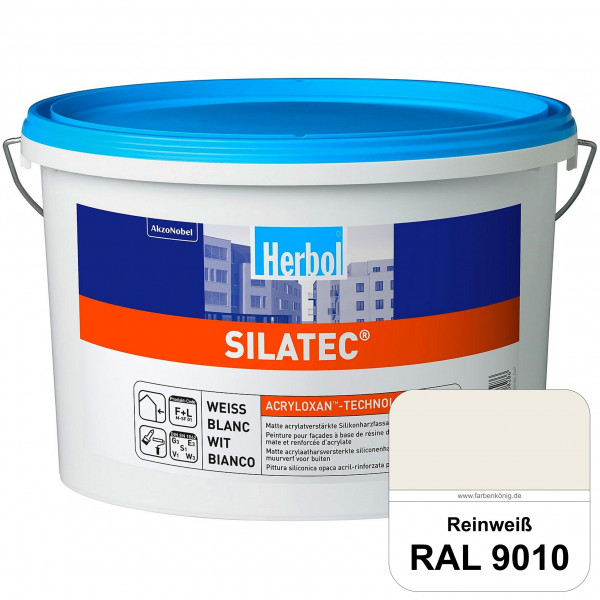 Silatec (RAL 9010 Reinweiß) Acrylatverstärkte, füllende Siliconharz-Fassadenfarbe