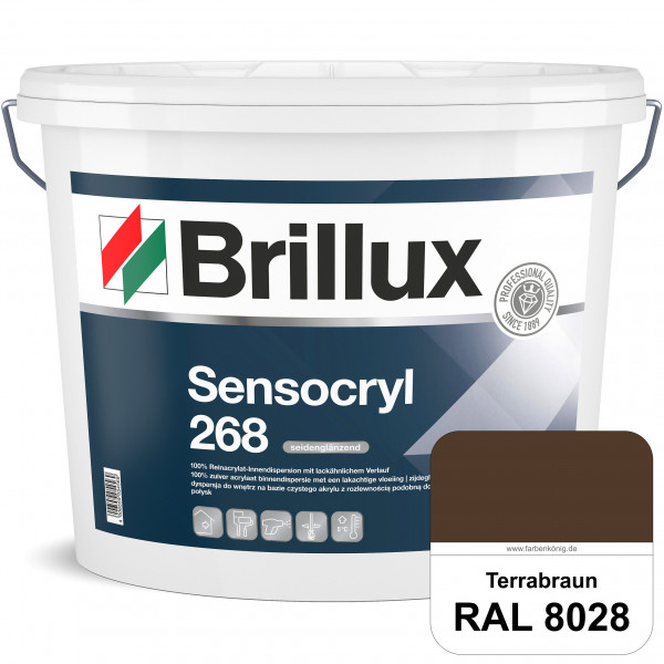 Sensocryl ELF 268 (RAL 8028 Terrabraun) hochwertige seidenglänzende & strapazierfähige Reinacrylat-I