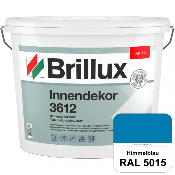 Innendekor ELF KR-K2 3612 (RAL 5015 Himmelblau) Kratzputz nach zur Erzielung dekorativer und strapaz