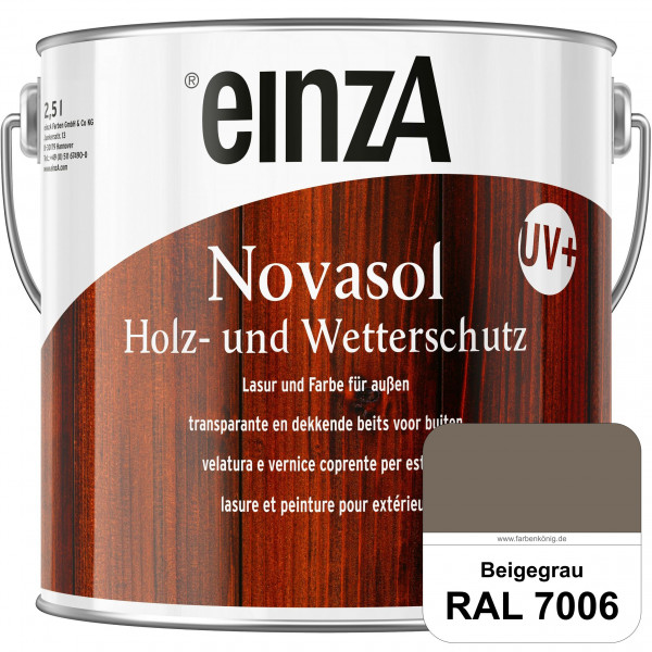 einzA Novasol HW Farbe (RAL 7006 Beigegrau) Deckender Wetterschutz für außen