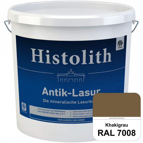Histolith® Antik-Lasur (RAL 7008 Khakigrau) Lasurkonzentrat nach dem Vorbild historischer Beschichtu