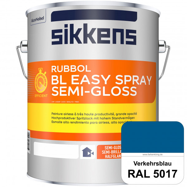 Rubbol BL Easy Spray (RAL 5017 Verkehrsblau) Seidenglänzender Airlesslack (außen & innen)