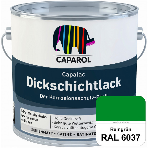 Capalac Dickschichtlack (RAL 6037 Reingrün) 1-Topf Metallschutzlack (löselmittelhaltig) innen & auße