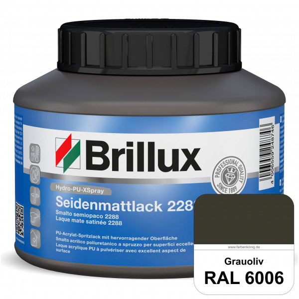 Hydro-PU-XSpray Seidenmattlack 2288 (RAL 6006 Grauoliv) hochwertiger Lack speziell für das XVLP-Spri