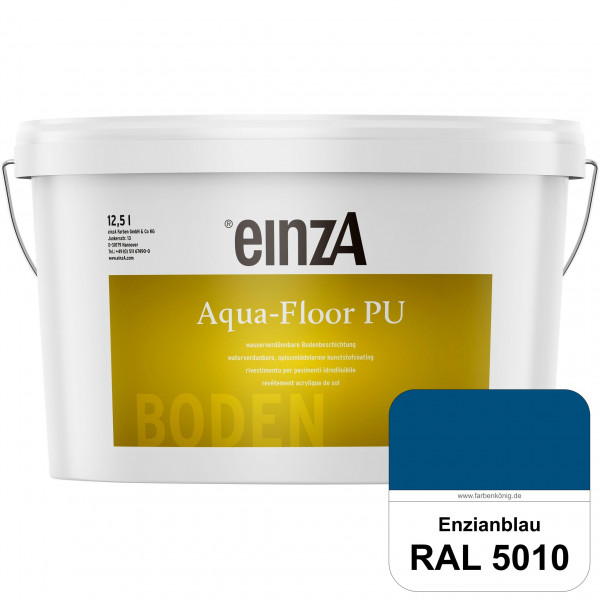 einzA Aqua-Floor PU (RAL 5010 Enzianblau) seidenglänzender Acryl-PU-Bodenbeschichtung