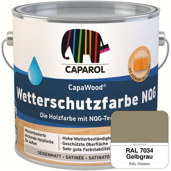 CapaWood® Wetterschutzfarbe NQG (RAL 7034 Gelbgrau) - ersetzt Capadur Wetterschutzfarbe NQG