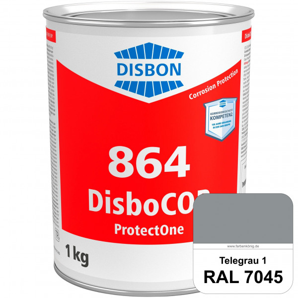 DisboCOR 864 ProtectOne (RAL 7045 Telegrau 1) 1-Topf-geeignete Korrosionsschutz für alle metallisch