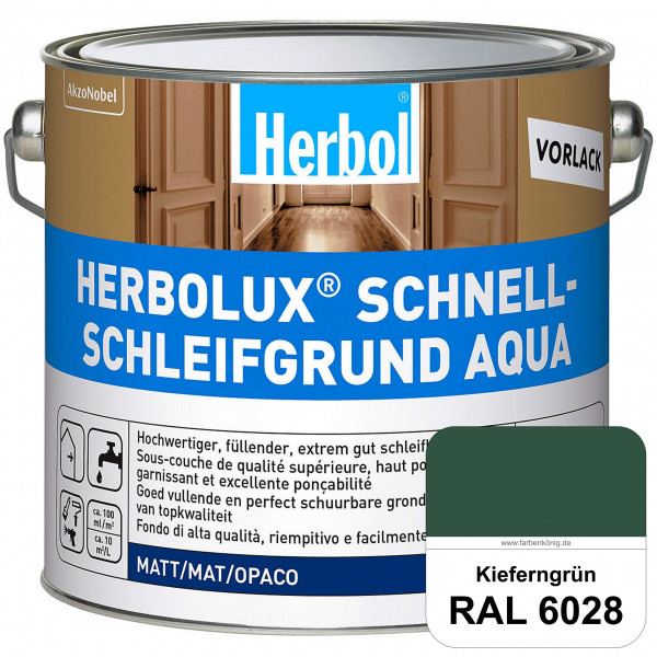 Schnellschleifgrund Aqua (RAL 6028 Kieferngrün) wasserverdünnbarer Vorlack mit hervorragender Schlei