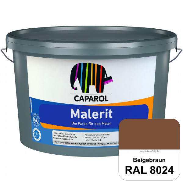 Malerit E.L.F. (RAL 8024 Beigebraun) matte Innenfarbe für Neu- & Renovierungsanstriche
