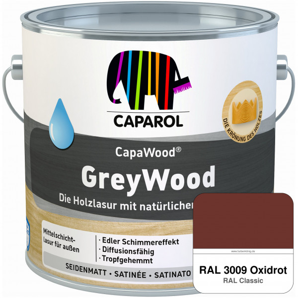 CapaWood® GreyWood (RAL 3009 Oxidrot) - ersetzt Capadur GreyWood