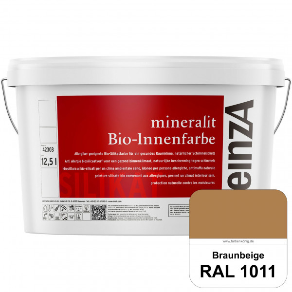 einzA mineralit Bio-Innenfarbe (RAL 1011 Braunbeige) Bio-Silikat-Innenfarbe gemäß VOB DIN 18 363