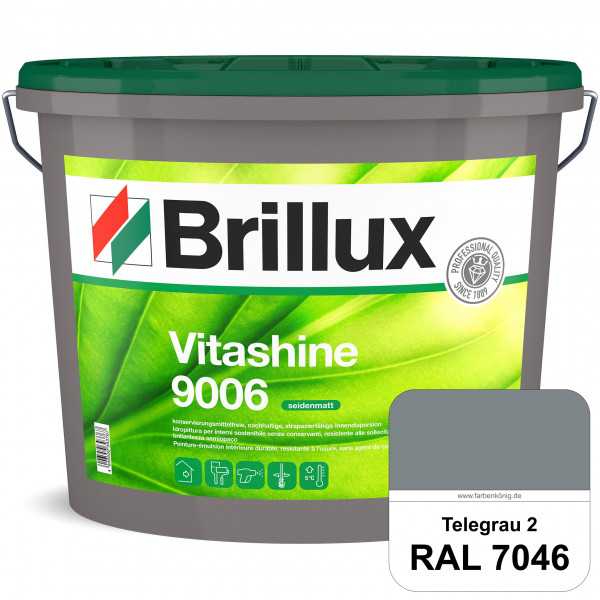 Vitashine 9006 (RAL 7046 Telegrau 2) hochwertige konservierungsmittelfreie und seidenmatte Innendisp