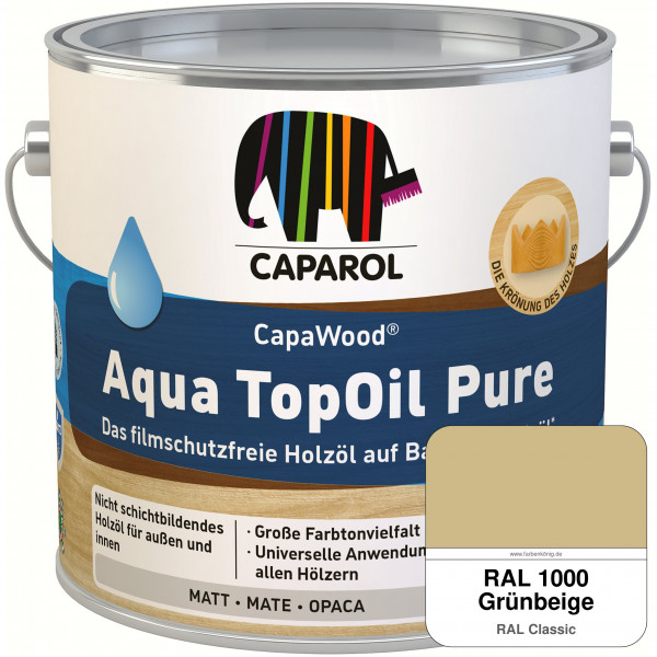 CapaWood® AquaTopOil Pure (RAL 1000 Grünbeige) - ersetzt CapaGreen Holz-Öl Aqua