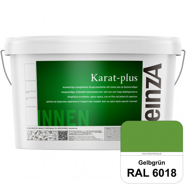 einzA Karat-plus (RAL 6018 Gelbgrün) Innenwandfarbe mit herausragenden Produkteigenschaften