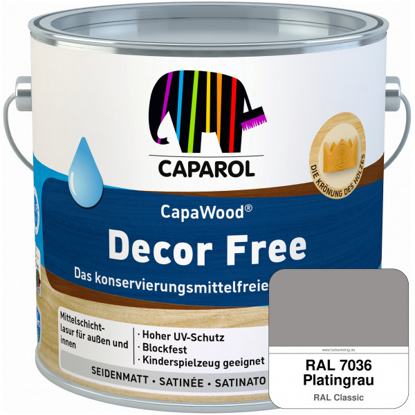 CapaWood® Decor Free (RAL 7036 Platingrau) - ersetzt Capadur DecorLasur KF