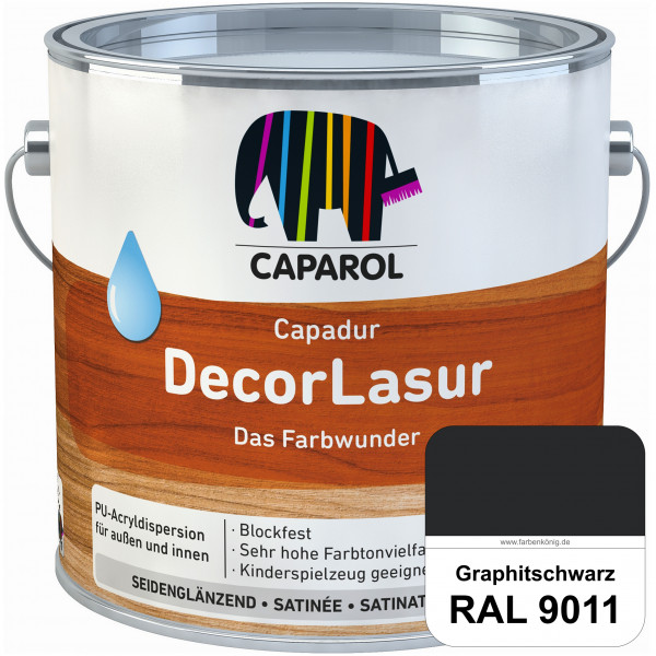 Capadur DecorLasur (RAL 9011 Graphitschwarz) Gestaltung & Schutz von maßhaltigen Holzbauteilen wie F
