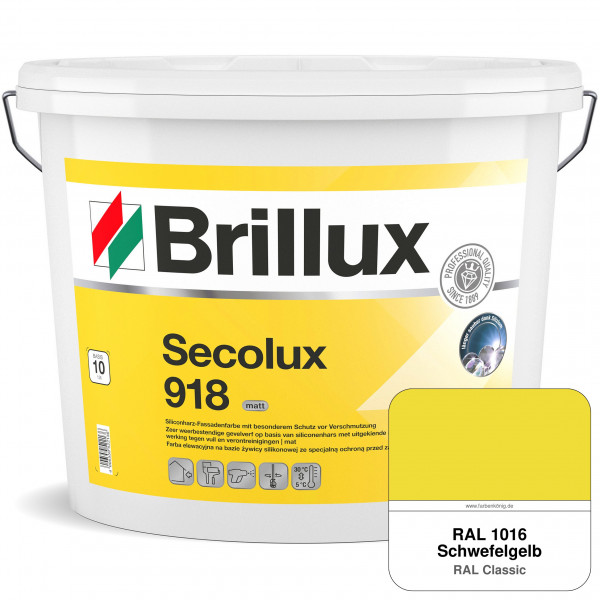 Secolux 918 TSR-Formel (RAL 1016 Schwefelgelb) für den Einsatz auf WDVS - ehemals Silicon-Fassadenfa