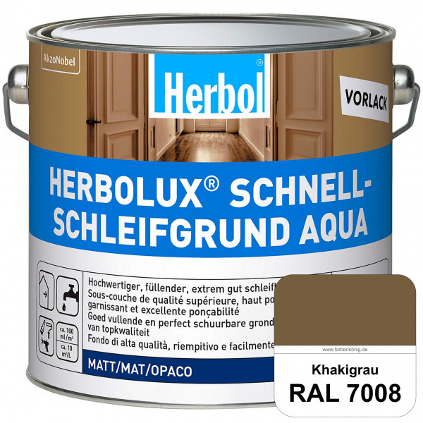 Schnellschleifgrund Aqua (RAL 7008 Khakigrau) wasserverdünnbarer Vorlack mit hervorragender Schleifb