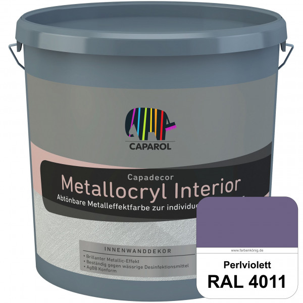 Capadecor Metallocryl Interior (RAL 4011 Perlviolett) Glänzende Dispersionsfarbe mit metallischer Op