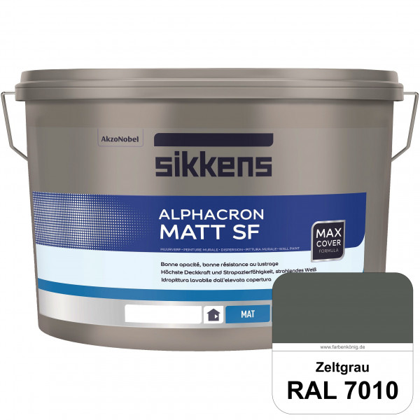 Alphacron Matt SF (RAL 7010 Zeltgrau) stumpfmatte & hochwertige Premium-Wandfarbe (innen)