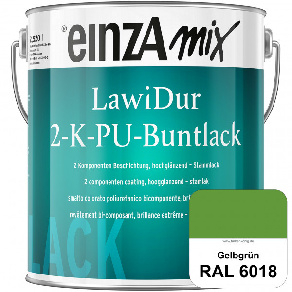 einzA LawiDur 2-K-PU-Buntlack - Hochglanz (RAL 6018 Gelbgrün)