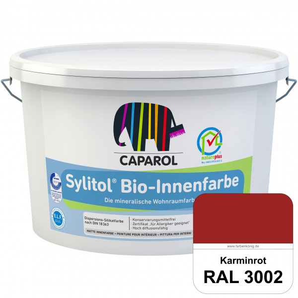 Sylitol® Bio-Innenfarbe (RAL 3002 Karminrot) Innenfarbe auf Silikatbasis  für Allergiker