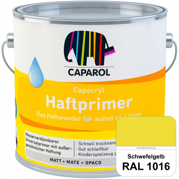 Capacryl Haftprimer (RAL 1016 Schwefelgelb) Grundierungen Holz, Zink, Hart-PVC, Aluminium, Kupfer (i
