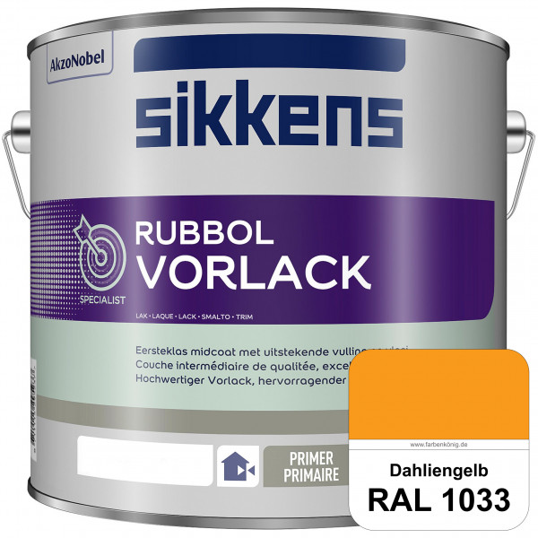 Rubbol Vorlack (RAL 1033 Dahliengelb) Aromatenfreier Vorlack der Spitzenklasse (außen & innen)