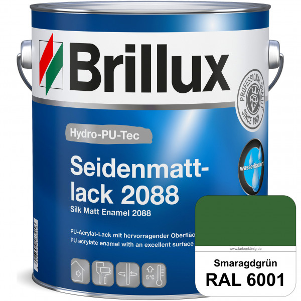 Hydro-PU-Tec Seidenmattlack 2088 (RAL 6001 Smaragdgrün) PU-Seidenmattlack (wasserbasiert) innen