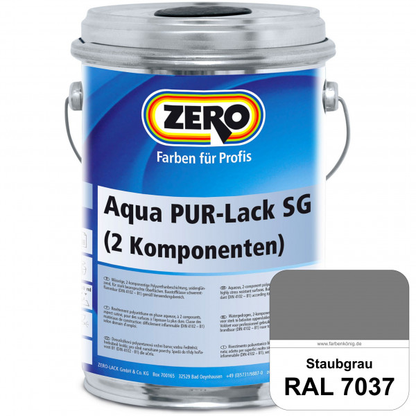 Aqua PUR-Lack SG inkl. Härter (RAL 7037 Staubgrau)