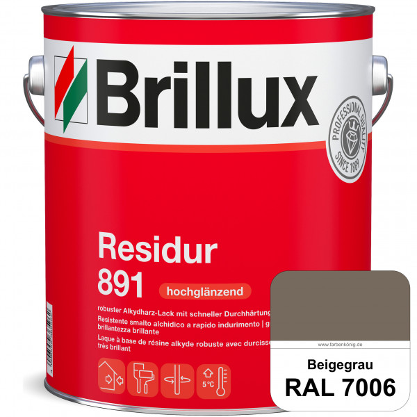 Residur 891 (RAL 7006 Beigegrau) widerstandsfähige, schnell trocknender Lack für grundierte Metallba