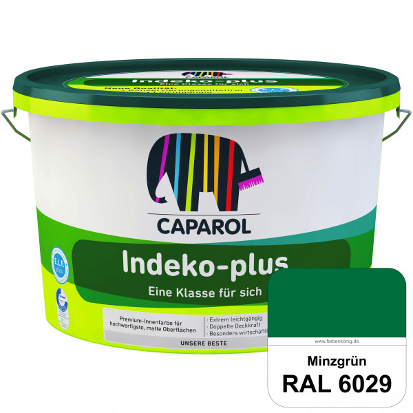 Indeko-plus (RAL 6029 Minzgrün) doppeldeckende matte & hochwertige Innenfarbe