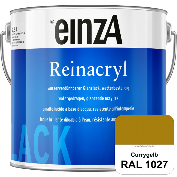 einzA Reinacryl (RAL 1027 Currygelb) wetterbeständige glänzende Acryl-PU-Lackfarbe