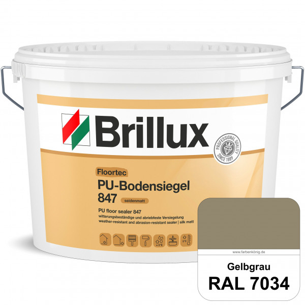 Floortec PU-Bodensiegel ELF 847 (RAL 7034 Gelbgrau) seidenmatt, witterungsbeständig, außen & innen