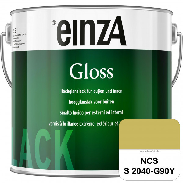 einzA Gloss (NCS S 2040-G90Y) Hochwertiger Alkydharzlack in Premium-Qualität, hochglänzend.