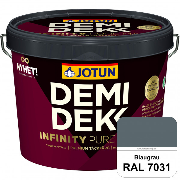 DEMIDEKK Infinity Pure Mat - Deckende, matte Holzfarbe (RAL 7031 Blaugrau)