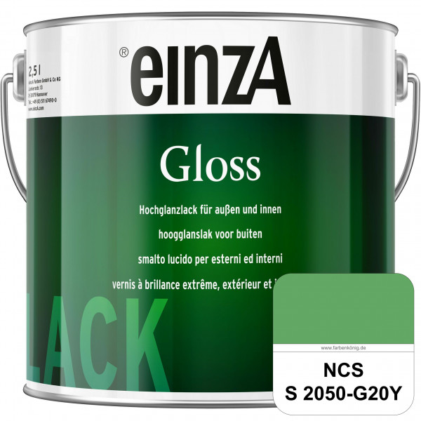 einzA Gloss (NCS S 2050-G20Y) Hochwertiger Alkydharzlack in Premium-Qualität, hochglänzend.