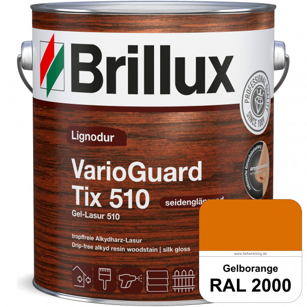 Lignodur VarioGuard Tix 510 (Gel-Lasur 510) RAL 2000 Gelborange