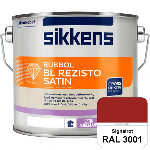 Rubbol BL Rezisto Satin (RAL 3001 Signalrot) seidenglänzender und strapazierfähiger Lack (wasserbasi