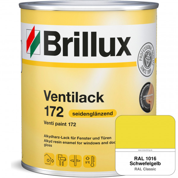 Ventilack Seidenglanz 172 (RAL 1016 Schwefelgelb)