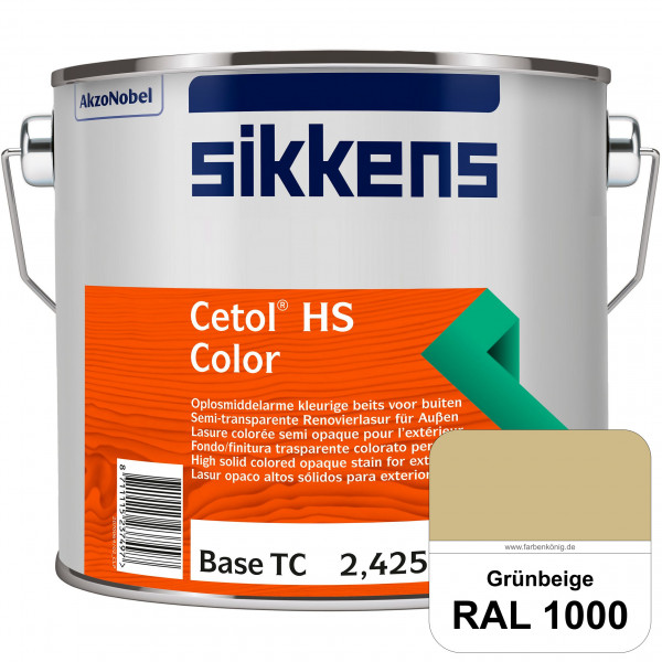 Cetol HS Color (RAL 1000 Grünbeige) Dekorative semi-transparente Lasur (lösemittelhaltig) für außen.