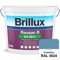 Rausan R K4 3511 (RAL 5024 Pastellblau) Organisch gebundener Rillenputz für wetterbeständige Oberflä