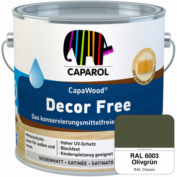 CapaWood® Decor Free (RAL 6003 Olivgrün) - ersetzt Capadur DecorLasur KF
